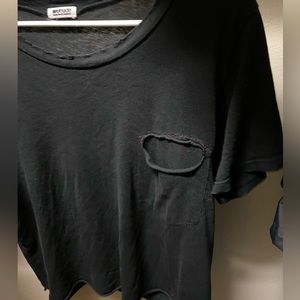 Black t-shirt with front pocket